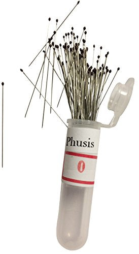 Phusis Stainless Steel Insect Pins | 300 Pieces| 3 Vials of 100 Pins | Includes Sturdy Storage Containers | for Entomology, Dissection, Butterfly Collections