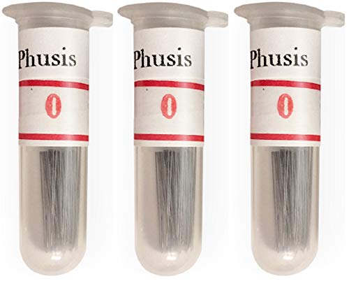 Phusis Stainless Steel Insect Pins | 300 Pieces| 3 Vials of 100 Pins | Includes Sturdy Storage Containers | for Entomology, Dissection, Butterfly Collections